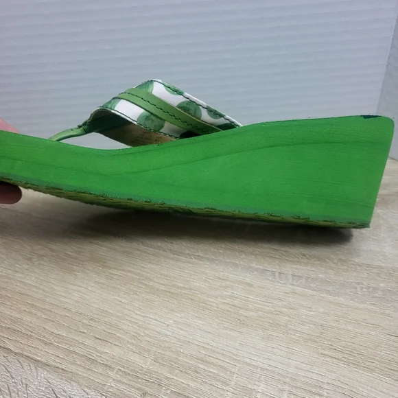 Coach Brand. Jade Print Dot Wedges. Womens Size 8.5 - Picture 10 of 14